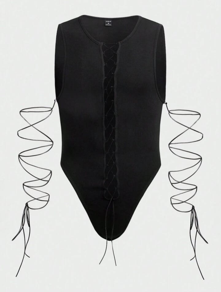 Men's Knit Tie-Dye Casual Body Suit